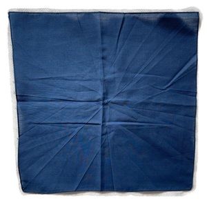 Vintage Men's Solid Dark Blue Pocket Square
